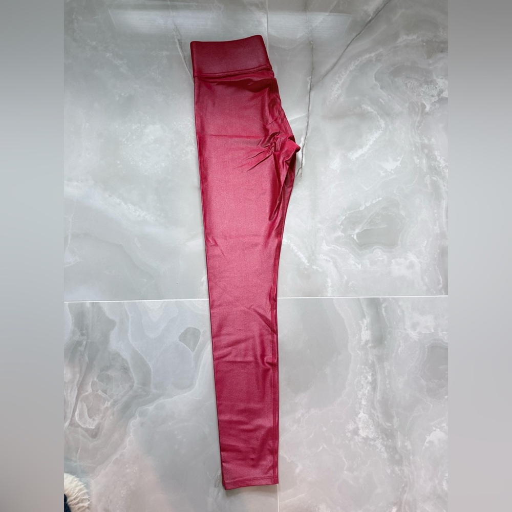 $118 Carbon 38 Red Takara shine high waisted Leggings Small - Picture 3 of 4